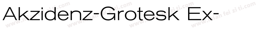 Akzidenz-Grotesk Ex字体转换